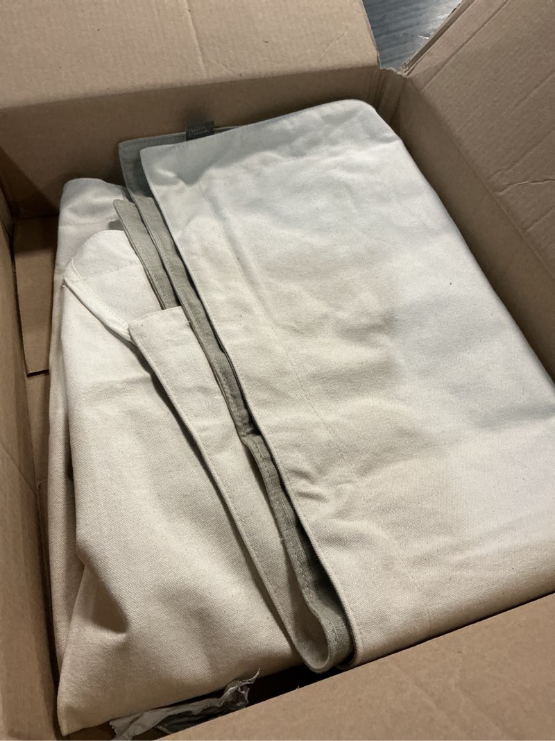 Condition photo showing Good Condition for howard elliott puff chair cushion cover replacement slipcover exclusively made for howard elliott puff chair cushion, 100% polyester fabric (cushion not included), prairie linen natural