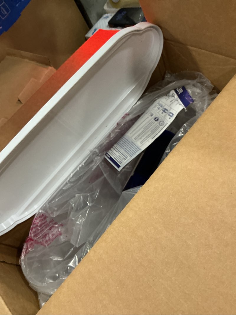 Condition photo showing New/Like New for pur plus 30-cup water filter dispenser with 1 lead-reducing pur plus filter, dishwasher safe, powerful filtration, large capacity with slim, space-saving design, white (ds1811z) pur plus lead reducing filter white