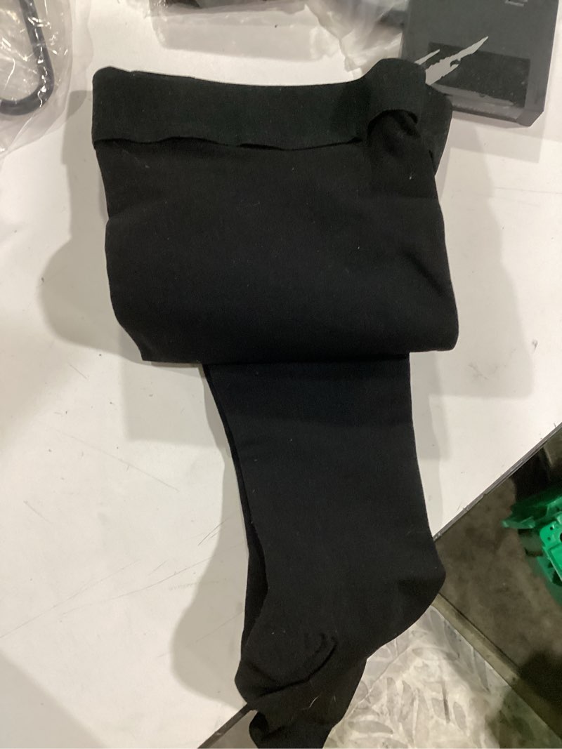 Condition photo showing New/Like New for 20-30 mmhg compression stockings for women and men, medical graduated compression hoses, open toe thigh high compression socks, long toeless support stockings for varicose veins, edema, dvt large black