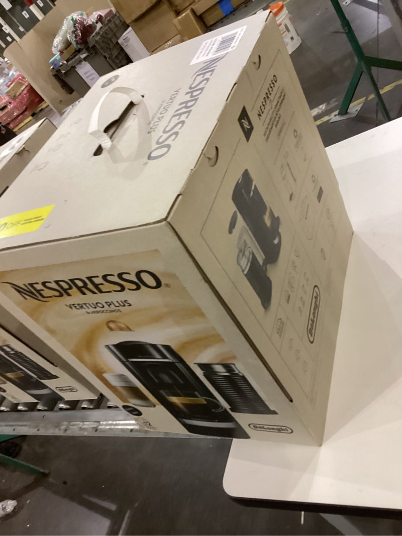 Condition photo showing New/Like New for Nespresso Vertuo Plus Deluxe Coffee and Espresso Maker by De'Longhi, Matte Black with Aeroccino Milk Frother
