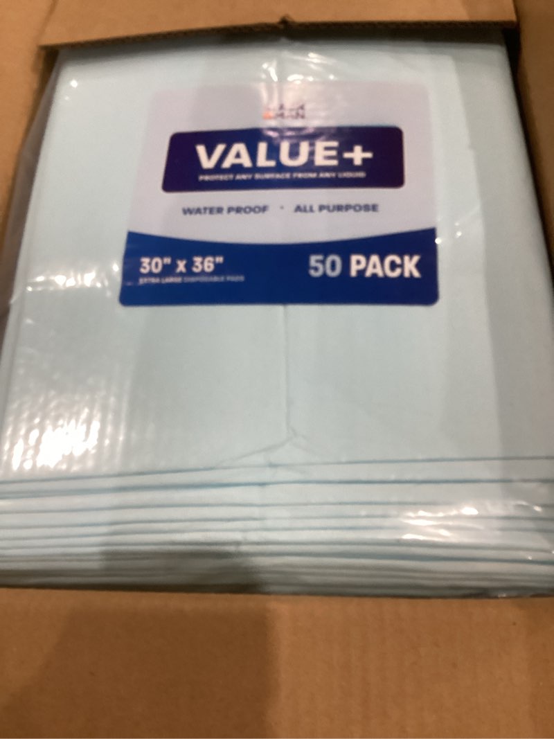 Condition photo showing New/Like New for chucks pads disposable adult underpads [100-pack] 30"x36" xxl extra-large super-absorbent incontinence bed pads – mattress protector pee pads for adults, kids & pets – bed protection & training 30" x 36"