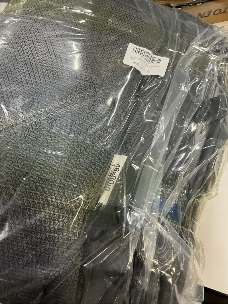 Condition photo showing New/Like New for Magnetic Thermal Insulated Door Curtain,Fits Door Size 48'' x 80'', Durable Oxford Cloth Thicken Cotton Fiber Fill, Temporary Door Insulation Cover,Soundproof Weatherproof Doors Blanket Gray Fits Doors to 48'' x 80''
