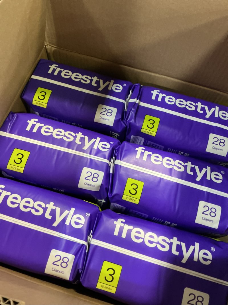 Condition photo showing New/Like New for freestyle bambootek diapers – (size 3) hyper absorbent & non-toxic – disposable diapers for sensitive skin – ultra soft diapers (16-28 lbs) – 168 count size 3 - 168 count