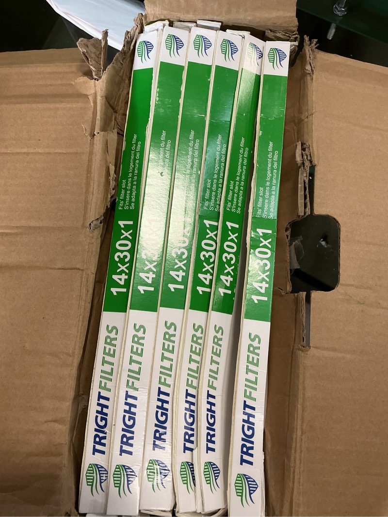 TRIGHTFILTERS 14x30x1 Air Filter 6 Pack, Durable MERV 8 Pleated Home HVAC AC Furnace Filters, Lightw