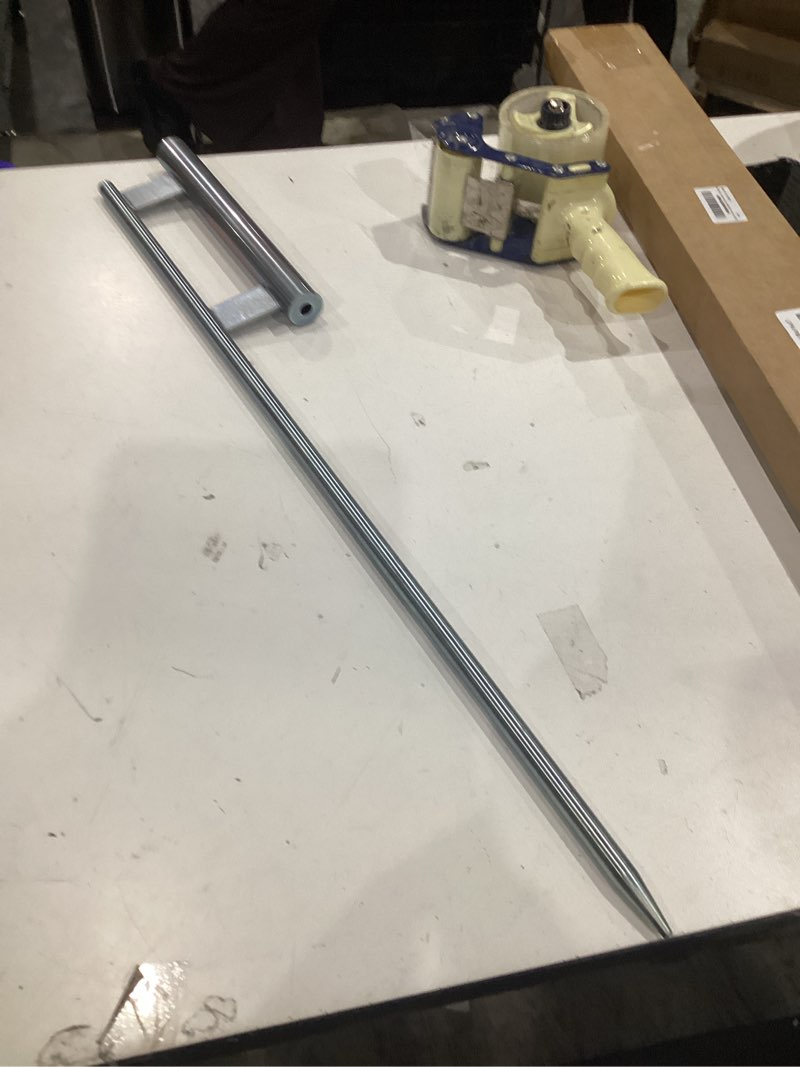 Condition photo showing New/Like New for ground spike base for soft ground – heavy duty ground stake hardware for feather flags, swooper flag base for outdoor advertising flags, compatible with most banner poles, rust-resistant coating