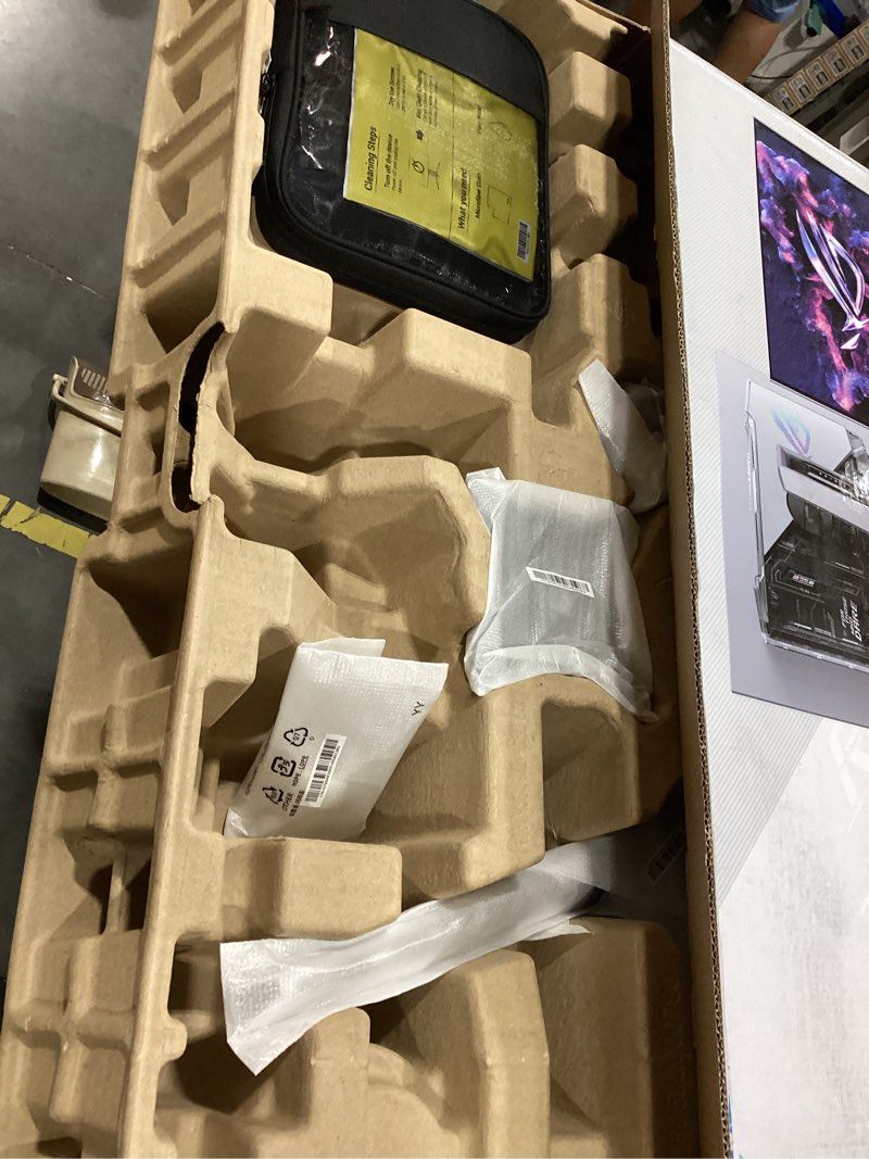 Condition photo showing Good Condition for asus rog strix 27” 1440p oled gaming monitor (xg27aqdmg) - qhd, glossy oled, 240hz, 0.03ms, custom heatsink, anti-flicker,uniform brightness, g-sync compatible, 99% dci-p3, displaywidget, 3yr warranty 27" oled glossy qhd 240hz g-sync
