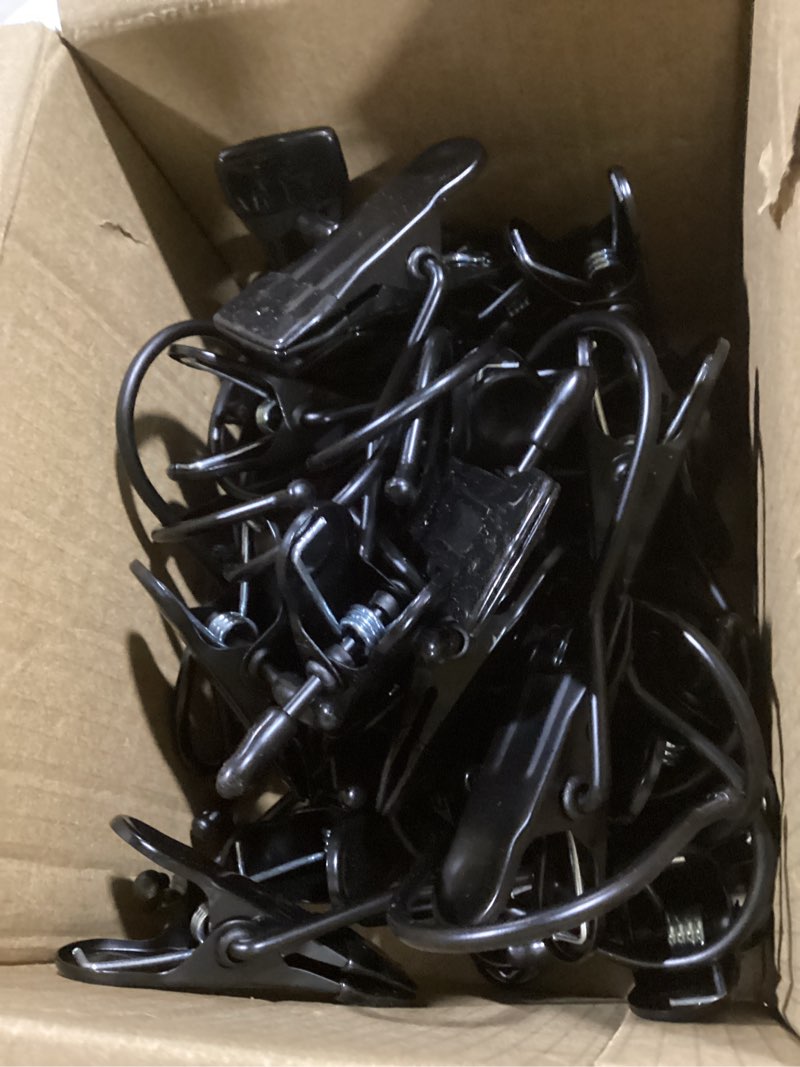 Condition photo showing Good Condition for 30 Pcs Boot Hangers Clips for Closet, Heavy Duty Legging Organizer for Closet Hanging Pants Hangers with Clips Clothes Pins Hanger Clips Laundry Hooks Bra Towel Socks Hats Tall Boots Home Travel Black Black 30pcs