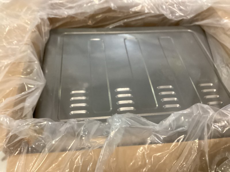 Condition photo showing As Is for Kitchen Elite Air Fryer Toaster Oven Combo, 26.4 Qt Convection Oven Countertop, 18-in-1, Stainless Steel Large Airfryer, 4 Zone with Accessories, Digital Full Touch Screen, Easy to Clean Stainless Steel 26.4 QT