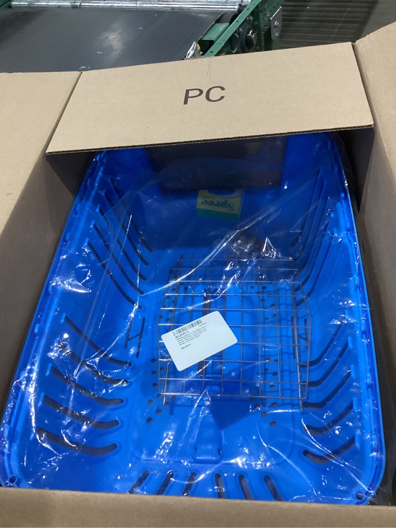 Condition photo showing Good Condition for midwest homes for pets spree travel carrier – hard-sided dog & cat carrier, small pet travel crate with handle, ventilated design, easy assembly, 24-inch, blue blue 23.6"l x 15.6"w x 15.0"h