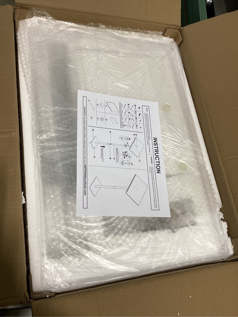 Condition photo showing Good Condition for hmyhum acrylic podium stand, angle adjustable, modern lecterns & pulpits for classroom, concert, church, speech, easy assembly, metal base, 23.6" l x 15.7" w x 42.3" h, clear large