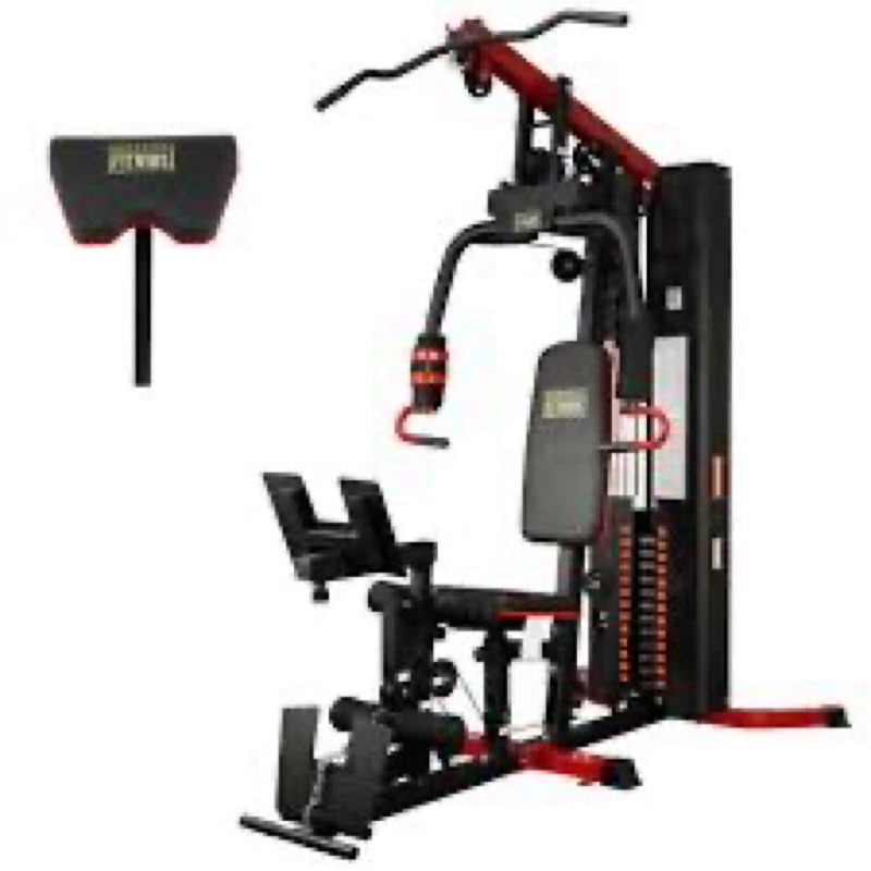 Only 1 box, incomplete FlexWave LX770 Multifunctional Full Home Gym System Workout Station with 160 Lbs Weight Stack, One Station with Leg Training Pedal, 