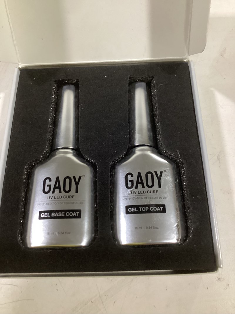 Condition photo showing Good Condition for GAOY 16ml 2 Pcs Glassy Gel Top Coat and Base Coat Set,No Wipe Foundation Combination for UV Light Cure Nail Polish
