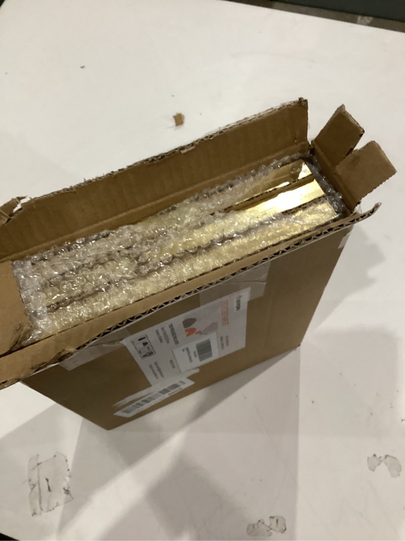 Condition photo showing New/Like New for upsimples 8x10 Picture Frame Set of 3, Made of High Definition Glass for 8 x 10, Wall and Tabletop Display Thin Border Photo Frames for Home Decor, Gold Gold 8x10