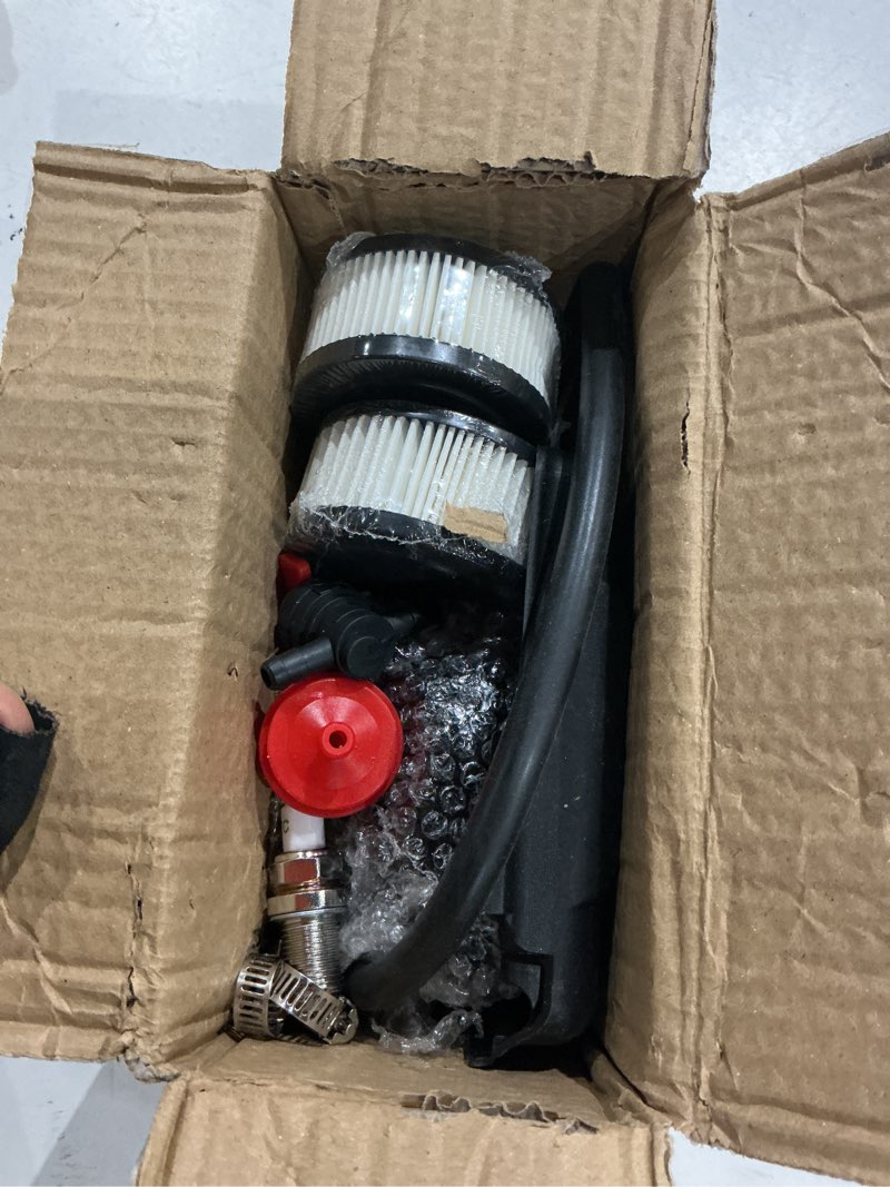 Condition photo showing Good Condition for tb230 carburetor replaces for troy bilt tb280 tb320 tb330 tb340 tb370 tb554 lawn mower engines carb with air filter & cover