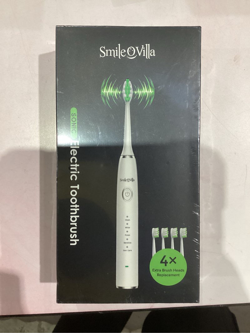 Condition photo showing New/Like New for Advanced Sonic Electric Toothbrush with 4 Replacement Heads – Smart Timer for Deep Clean Black
