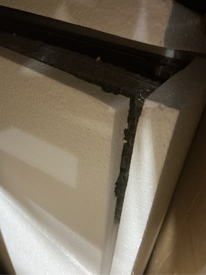 Condition photo showing New/Like New for Lerliuo Record Player Stand with 4 Cabinet Holds Up to 220 Albums, Large Turntable Stand with Beech Wood Legs, Mid-Century Record Player Table,Retro Brown Vinyl Holder Storage for Bedroom Living Room