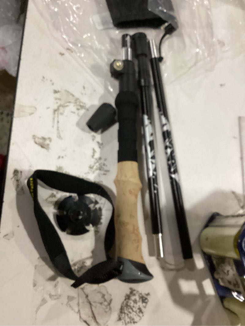 Condition photo showing Good Condition for lightweight collapsible trekking pole - 7075 aluminum adjustable walking stick for hiking & travel, foldable quick-lock design, single pole for adults & seniors black 106- 125cm 1 pc(1 pole)