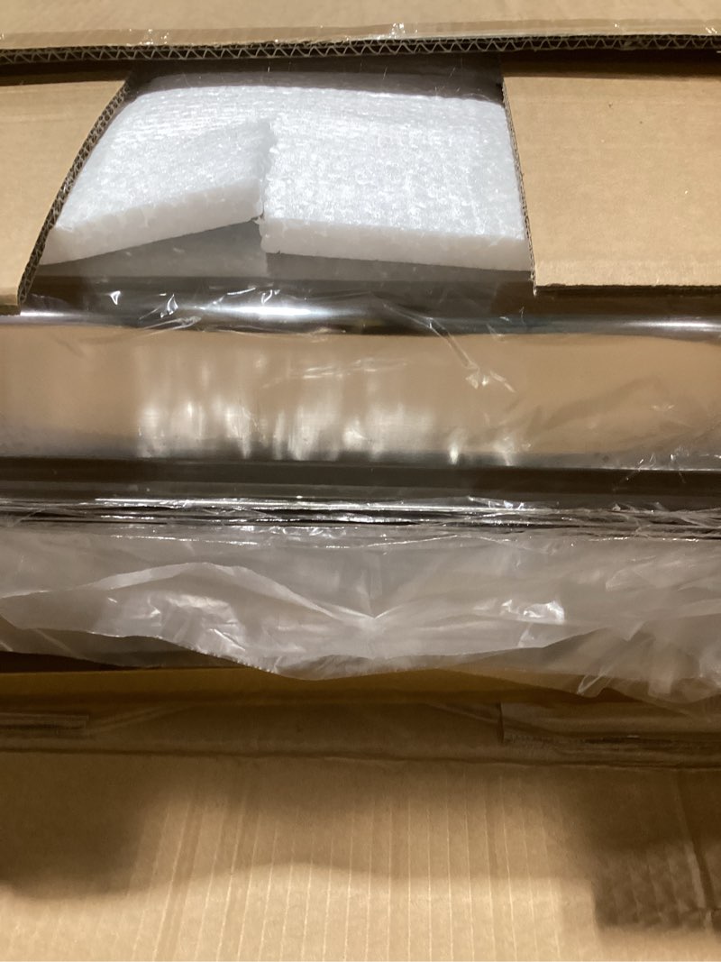 Condition photo showing New/Like New for Chafing Dishes for Buffet, 4 Pack Chafing Dish Buffet Set, 9QT Elegant Gold Colors Stainless Steel with Folding Frame Chafing Dish Buffet Set, Food Warmers for Parties, Weddings, Holiday, etc 4PCS?1*1*1*1?