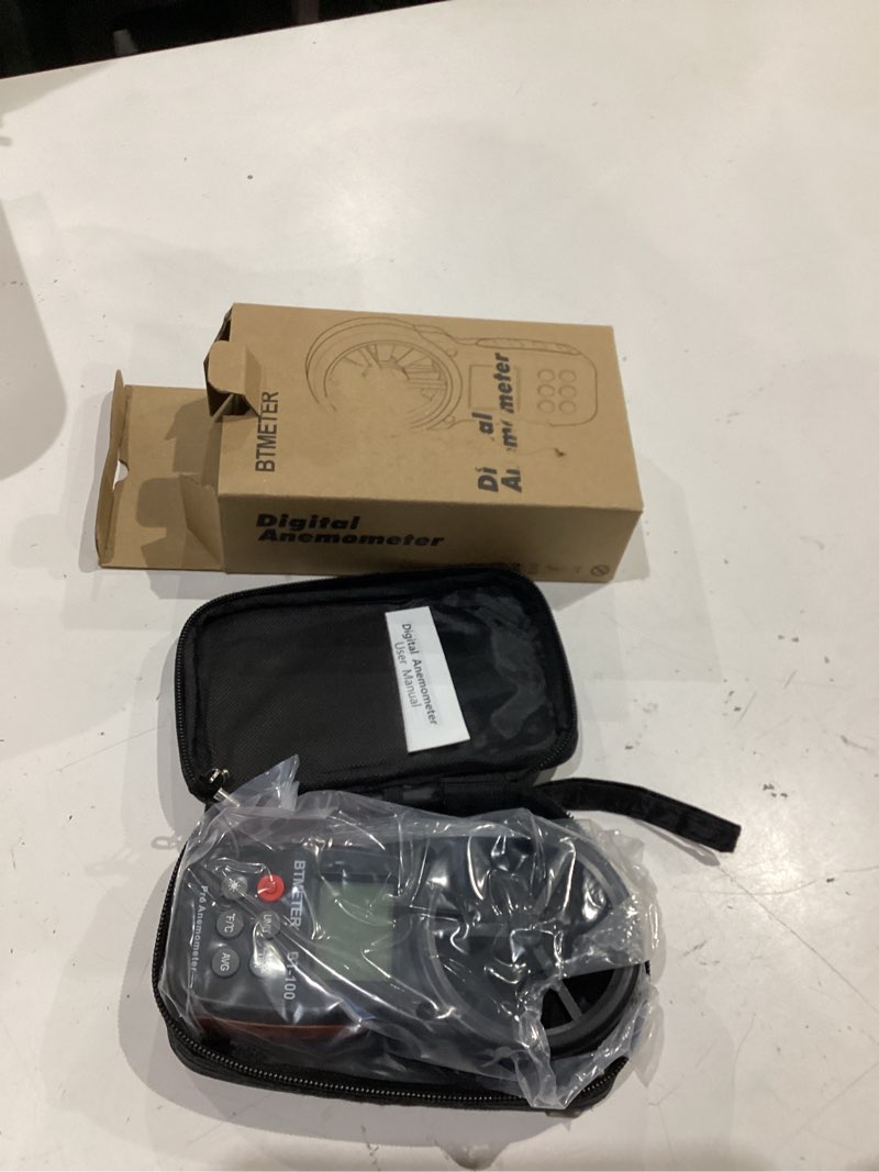 Condition photo showing Good Condition for btmeter bt-100 handheld anemometer, digital wind speed cfm meter gauge air flow velocity tester for hvac shooting drone, wind chill, 14?-113? wind temperature bt-100 anemometer