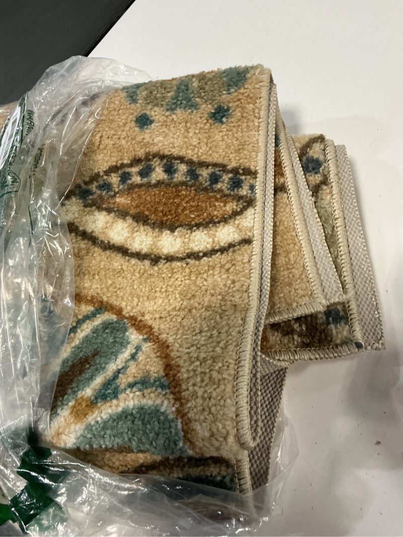 Condition photo showing Good Condition for Maples Rugs Reggie Floral Runner Rug - Made in USA - Washable, Non Slip Indoor Carpet for Kitchen, Hallway, and Laundry Room, 2'6" x 6', Beige 2'6" x 6' (Rectangular) Beige