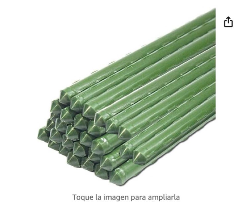6.9 7.9 pies de largo estacas Toque la imagen para ampliarla                      Paquete de 10, 20, 30, 40, 50 unidades de palitos de metal con enrejado de pepino, estacas de acero recubiertas de plástico para plantas trepadoras, 2 2.5 3 3.9 4.9 5.9 6.9 7.9