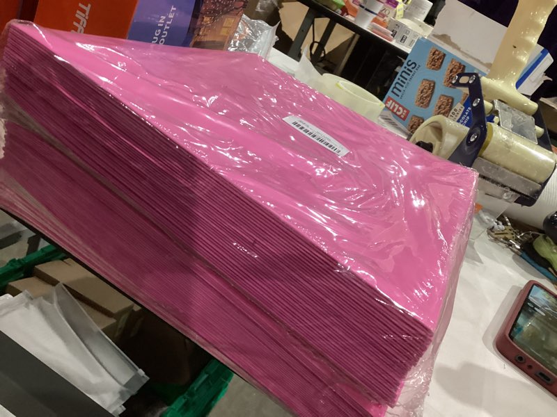 Condition photo showing New/Like New for 50 Pack Folders with Pockets, Pocket Folders Fit Letter Size Paper, with Business Card Slot, 2-Pocket Folder for School Office Home Business Pink