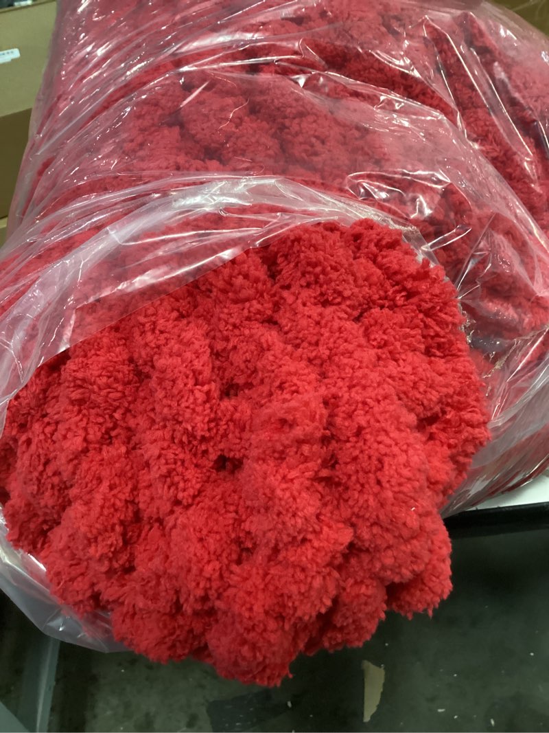 Condition photo showing Good Condition for newcosplay faux fur throw blanket red bubble blanket thick warm soft for couch sofa bed 550gsm (red, throw(50"x60")) red throw(50"x60")