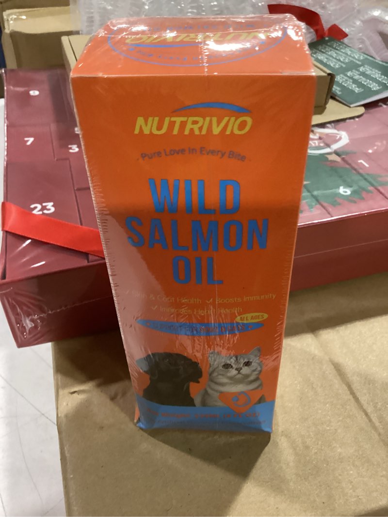 Condition photo showing New/Like New for Wild Alaska Salmon Oil for Dogs & Cats Fish Oil Omega 3 Supplements with EPA & DHA for Skin & Coat, Immune, Brain, Joint and Heart Health, Dog & Cat Fish Oil Supplements 236ml?8fl oz?