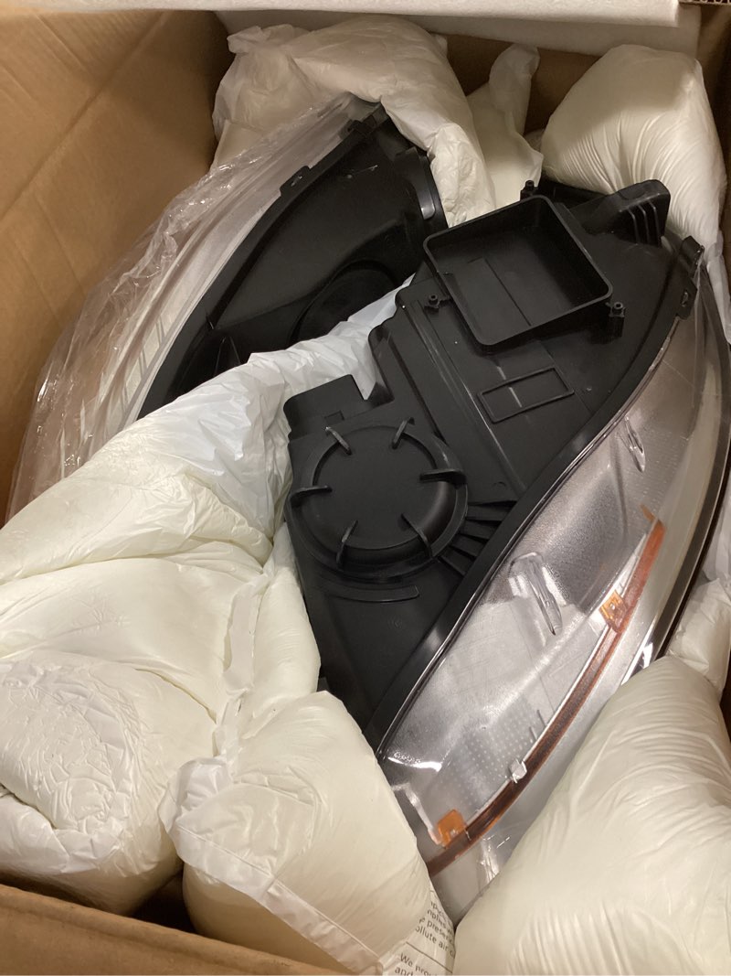 Condition photo showing Good Condition for Headlights Assembly Pair w/Bulbs Compatible with 2012 2013 2014 Ford Focus 3rd Gen Pre-Facelift Direct Fit Replacement Headlamps (LH RH), Chrome Housing Amber Reflector