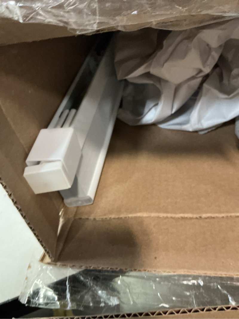 Condition photo showing item condition for LazBlinds Cordless Cellular Shades, No Tools No Drill Blackout Honeycomb Shades Pleated Blinds for Windows, 39" W x 64" H, Silver White Blackout-silver White 39'' W x 64'' H