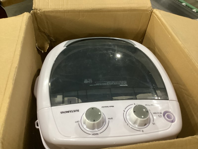 Condition photo showing Good Condition for Not tested!!! SUSTAINOVA Mini Spin Dryer Portable Washing Machine, Compact Laundry for Home