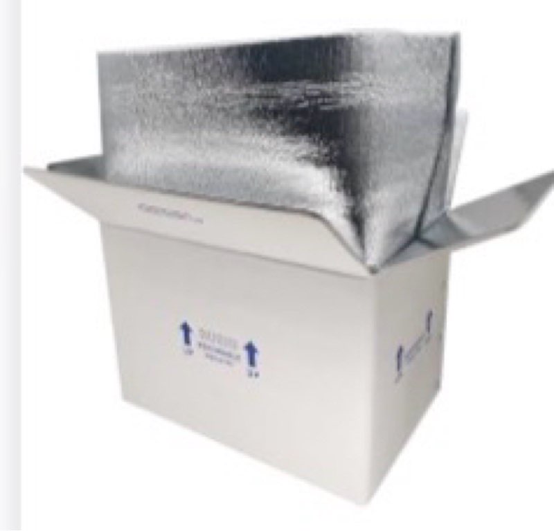 (Incomplete 1 box only) CH-BOX Insulated Shipping Boxes with Liners, 4 Pack 15'' x 10'' x 11'' Small Cold Shipping Boxes, fo