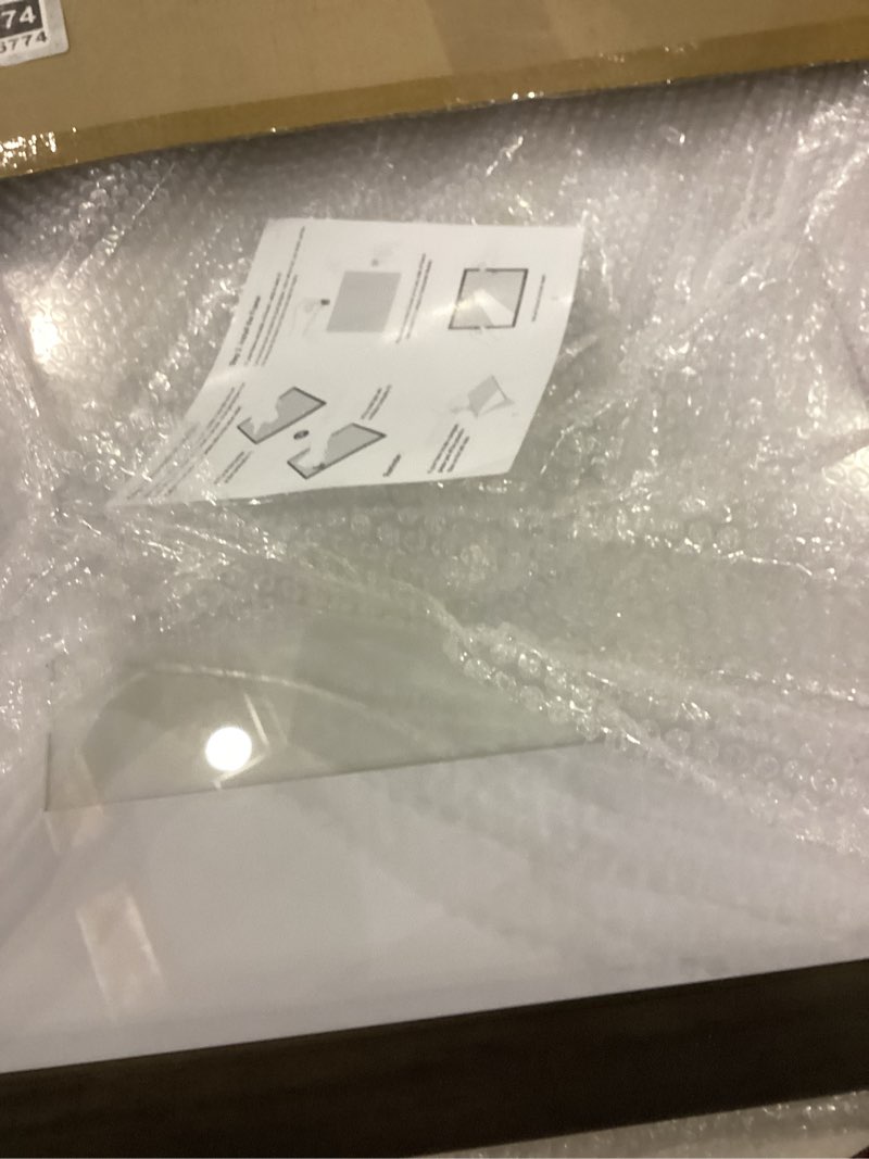 Condition photo showing As Is for upsimples 18x24 Picture Frame, Display Pictures 16x20 with Mat or 18 x 24 Without, Wall Hanging Poster Frames, White, 1 Pack White 18x24
