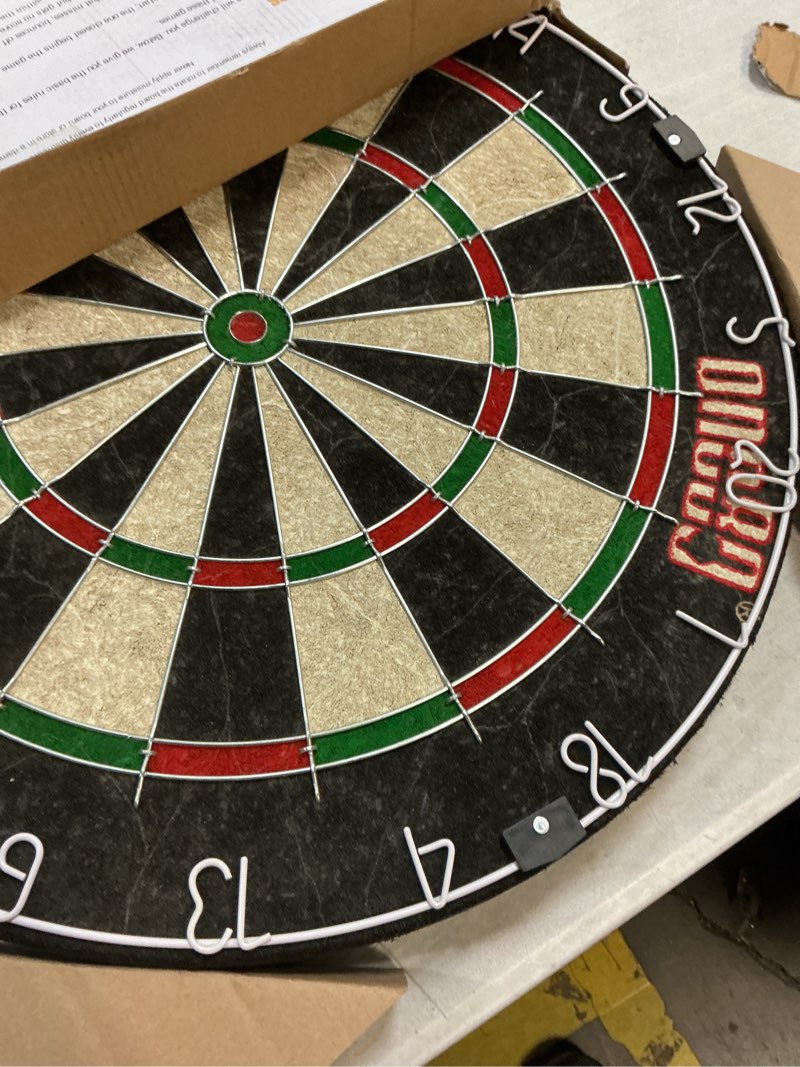 Condition photo showing As Is for ONE80 Vapor 180 Bristle Dartboard Staple Free Bullseye Steeltip Darts Extra Flights with Scoreboard