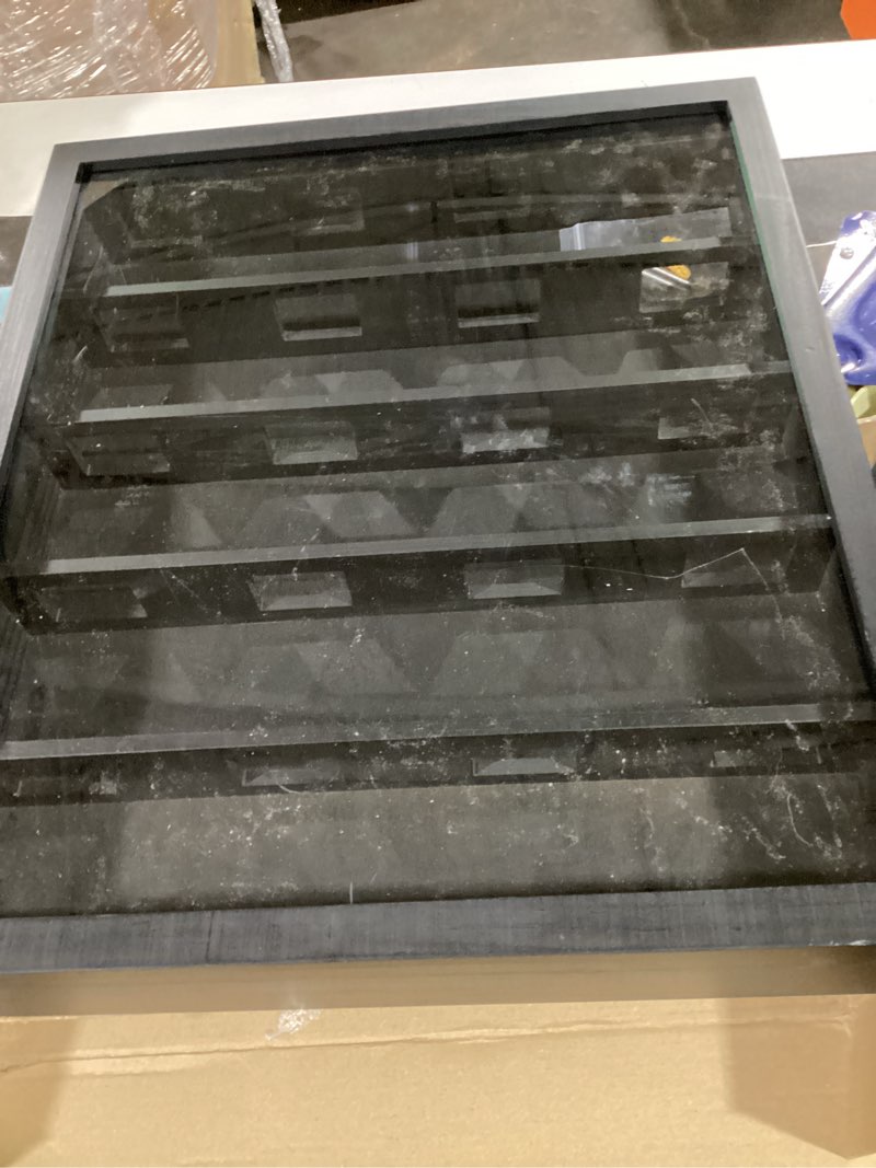 Condition photo showing As Is for 20pcs hockey puck display case,puck display case,hockey puck case wall mount,hockey puck holder,hockey puck display box,hockey puck shadow box