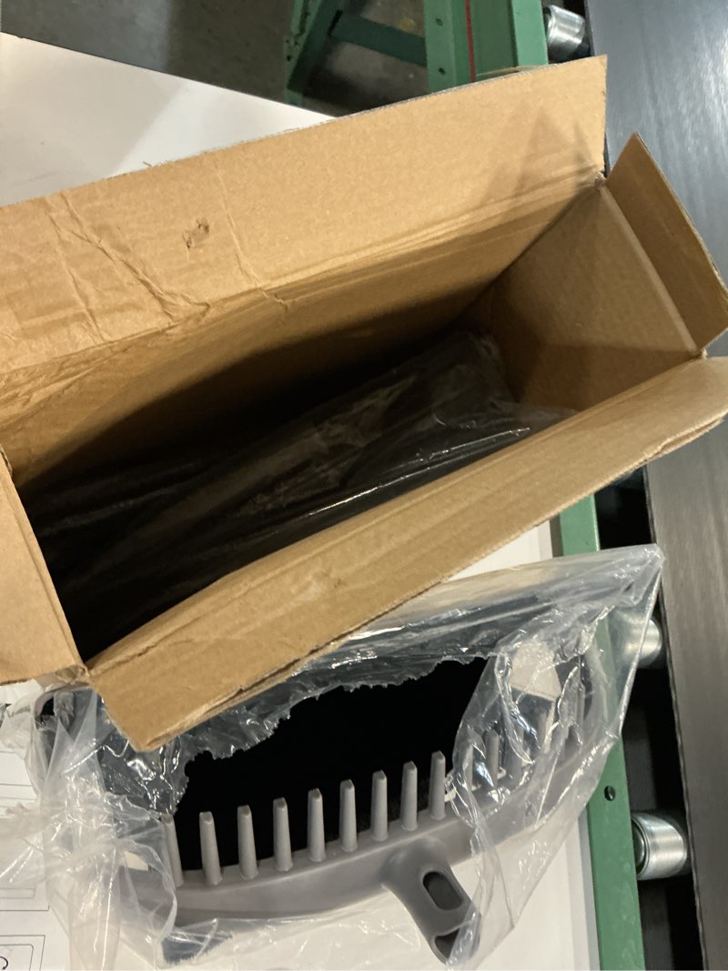 Condition photo showing Good Condition for jehonn broom and dustpan set, extra brush head & 51.6\"adjustable long handle standing dustpan set, with dust pan teeth to clean pet hair, easy sweeping suitable for home kitchen office lobby