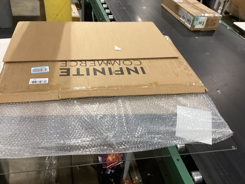 Condition photo showing New/Like New for IMPRESA Tempered Glass Desk Mat - Scratch-Resistant Clear Desk Mat - Clear Table Cover Protector for Table Top - Dry-Erase Desktop Surface for Notes & Photos - 20 x 36 in, Transparent 20 x 36 Inch