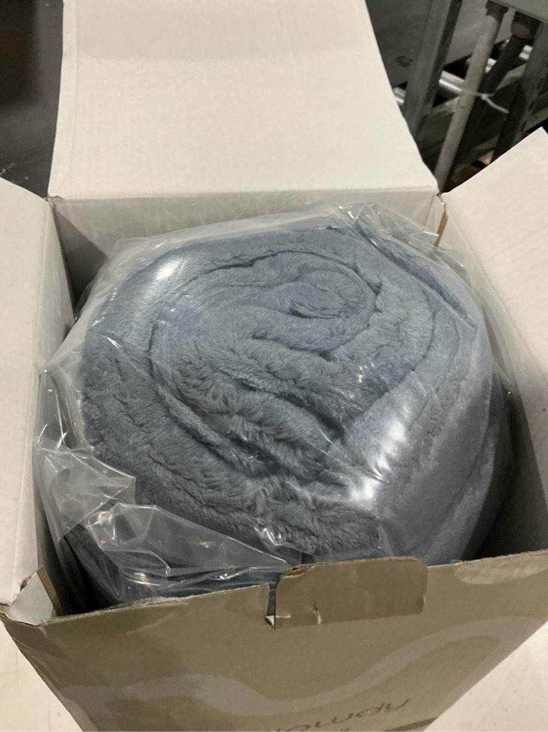 Condition photo showing Good Condition for mellowdy extra thick hearty plush flannel blanket (dark grey, 60x80) - 500gsm twin size warm blanket for winter, fall | soft, fluffy, cuddly, perfect for bed, oversized throw for couch, sofa 60x80 dark grey