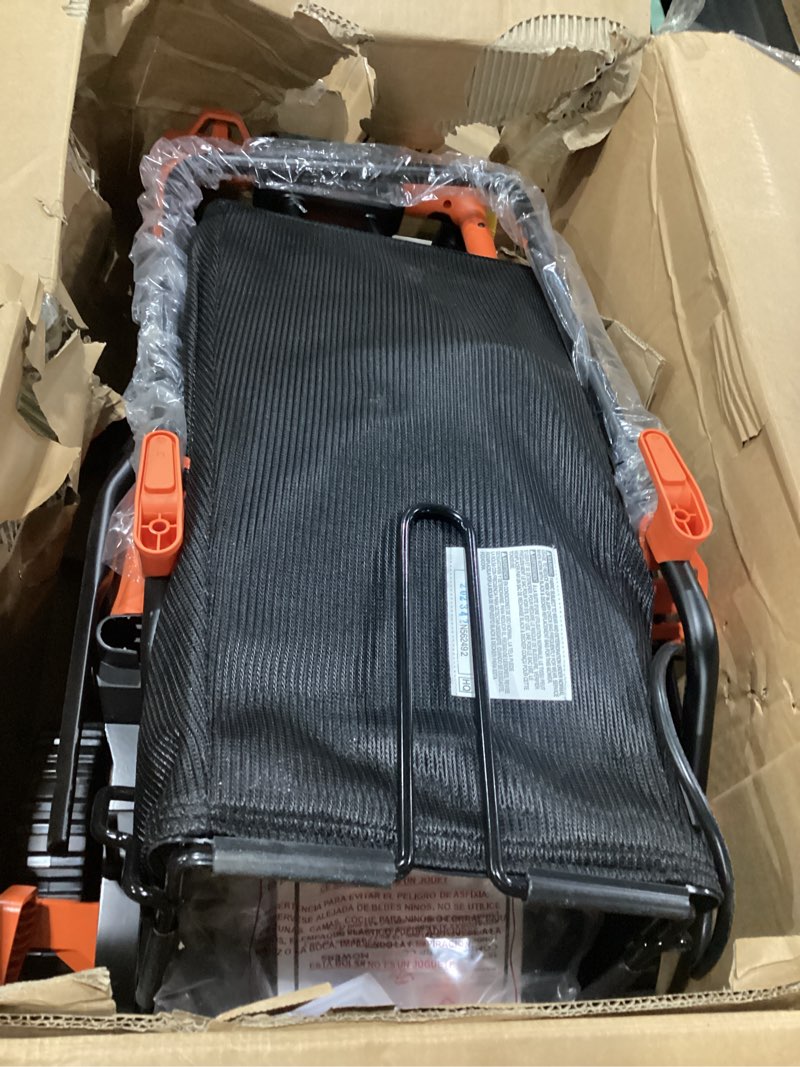 Condition photo showing As Is for black+decker electric lawn mower with bike handle, 15-inch, 10-amp, corded (bemw472bh) 15in. bike handle mower