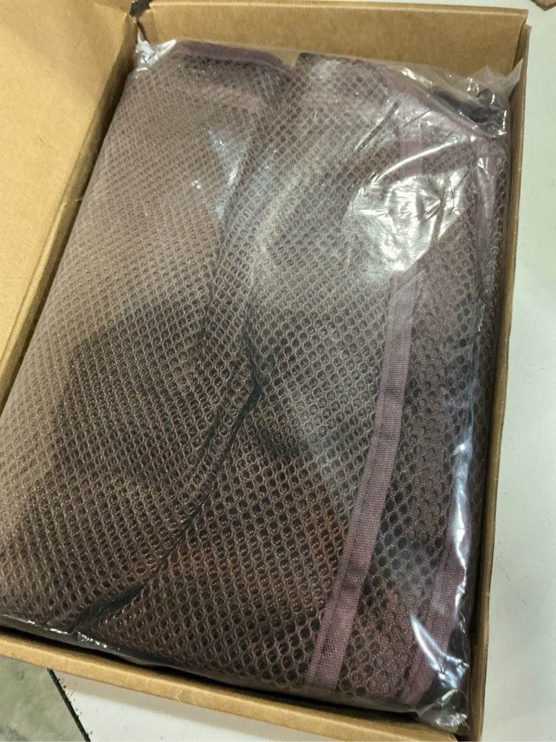 Condition photo showing Good Condition for hosuly banister guard 15 x 3 ft balcony netting for kids pets stairway safety net baby fence door balcony netting safety mesh stair net with no drilling for apartment railing(brown) 15 x 3 ft brown 1