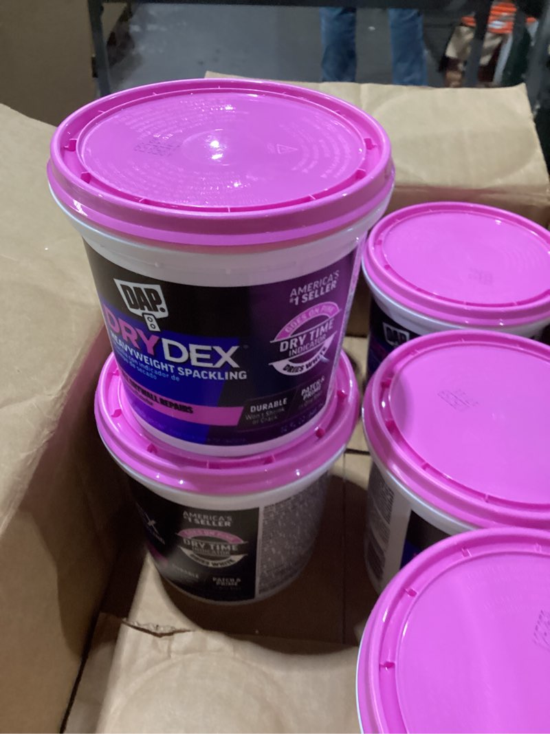 Condition photo showing New/Like New for 6 pack dap drydex dry time indicator spackling, pink/white, 32 oz (7079812330) 1 quart