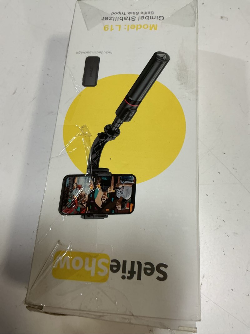 Condition photo showing Good Condition for smartphone gimbal stabilizer with remote, aluminum extendable selfie stick tripod, 360° automatic rotation, auto balance for live video recording, vlogging, youtube compatible with iphone and android