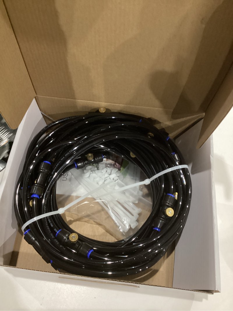 Condition photo showing New/Like New for homenote Misting Cooling System 59FT (18M) Misting Line + 20 Brass Mist Nozzles + Brass Adapter(3/4") Outdoor Mister for Patio Backyard Garden Greenhouse Watering 59FT / 18M