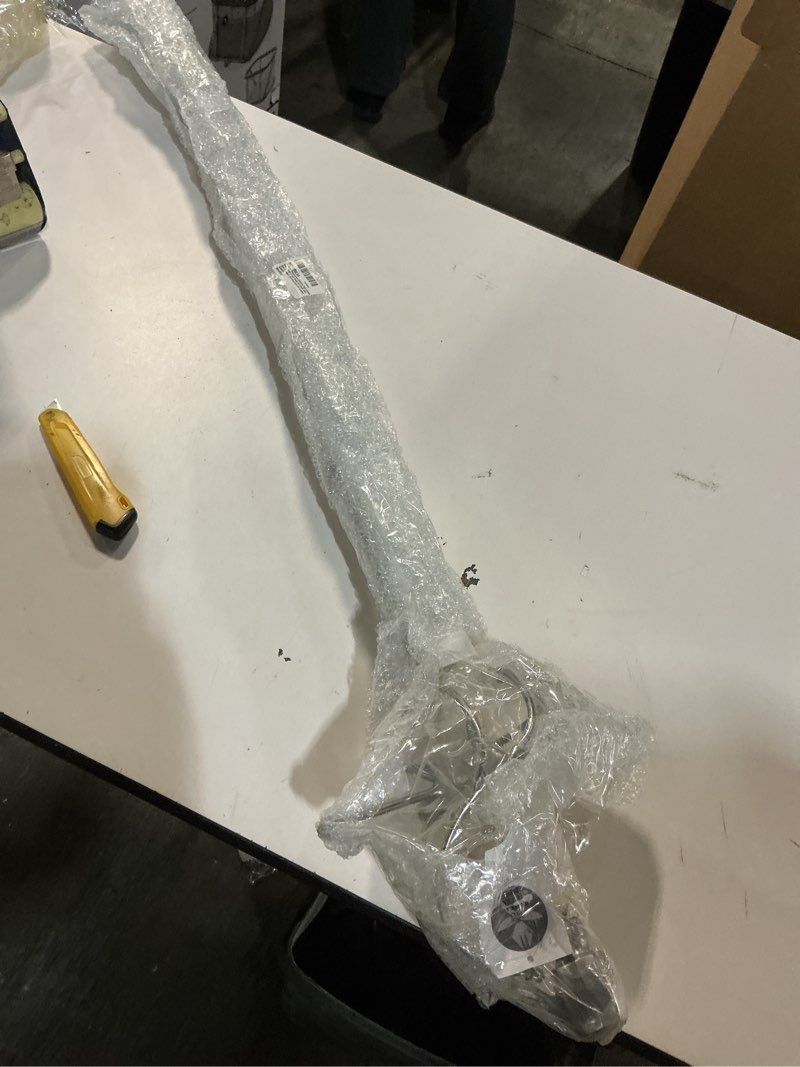Condition photo showing As Is for Windlass Renaissance Deschaux High Carbon Steel Rapier 3 Ring Swept Hilt Sword with Wire Wrapped Faux Bone Grip and Leather Scabbard