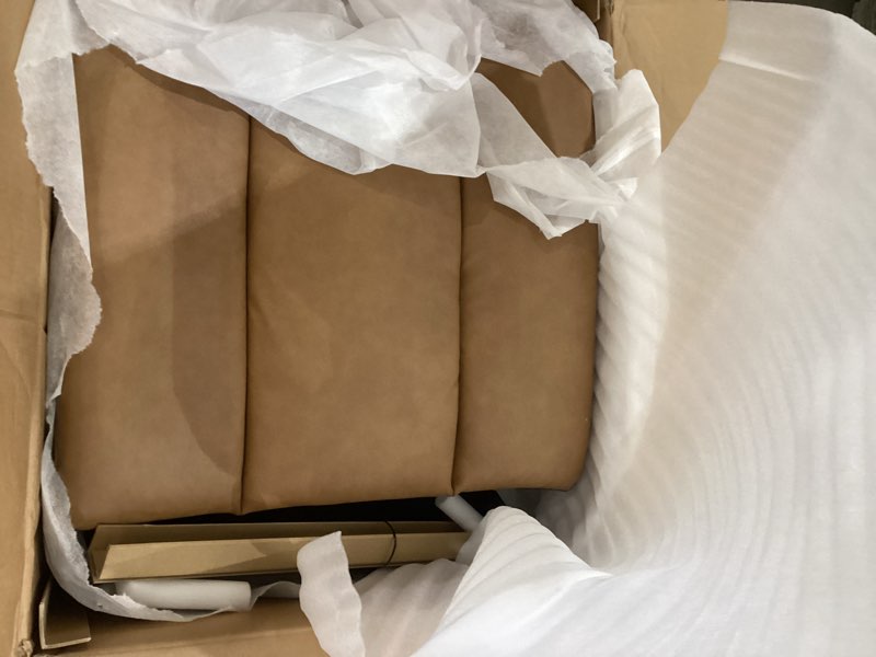 Condition photo showing As Is for incomplete leather chair