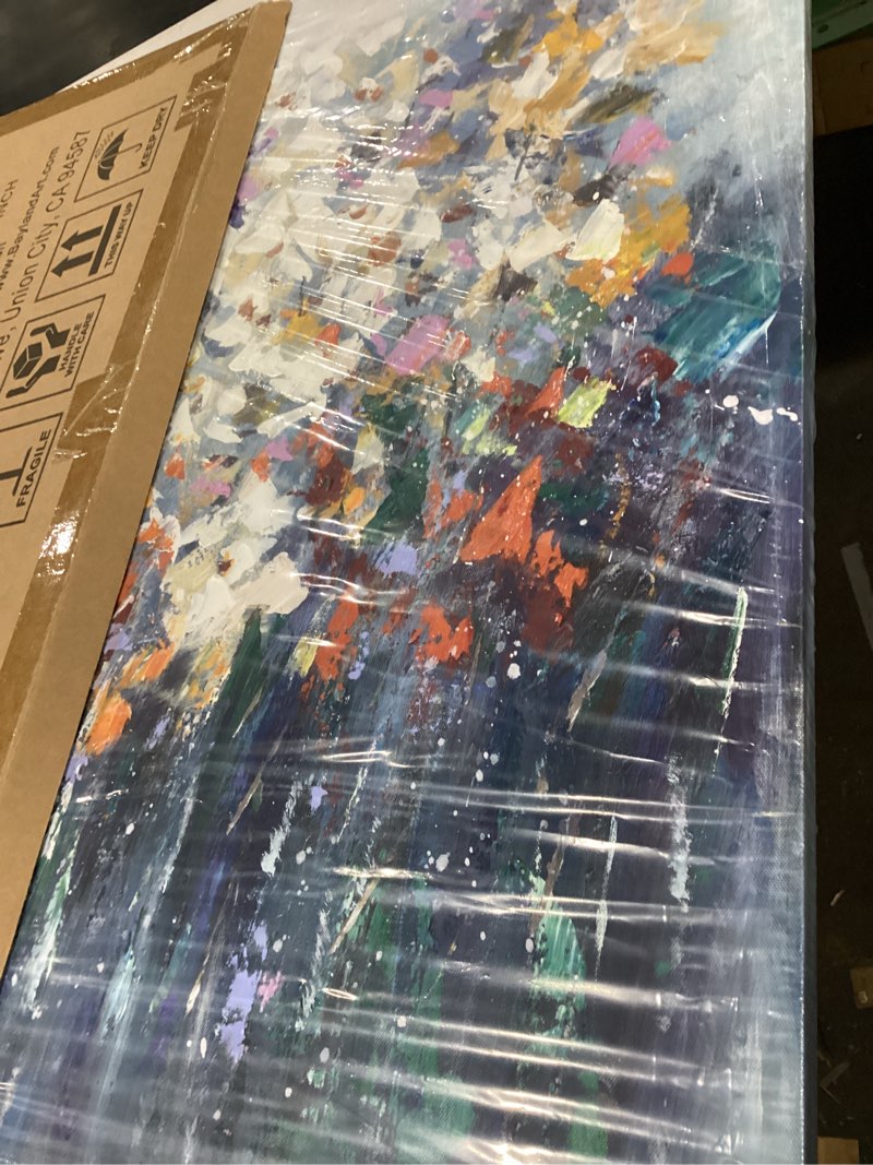 Condition photo showing New/Like New for oil painting prints on wrapped canvas-abstract flowers
