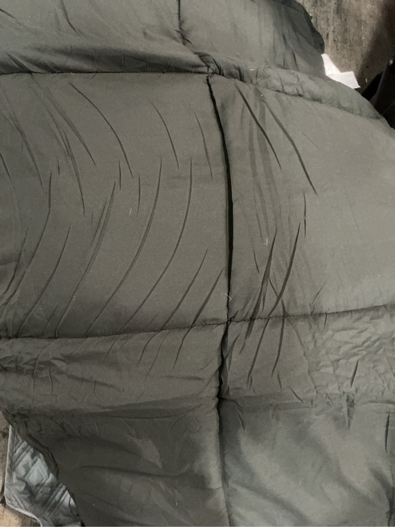 Condition photo showing As Is for L LOVSOUL Down Alternative Comforter King Size Duvet Insert,All Season Duvet Insert with Corner Tabs,Black Comforter King 106x90Inches King Black