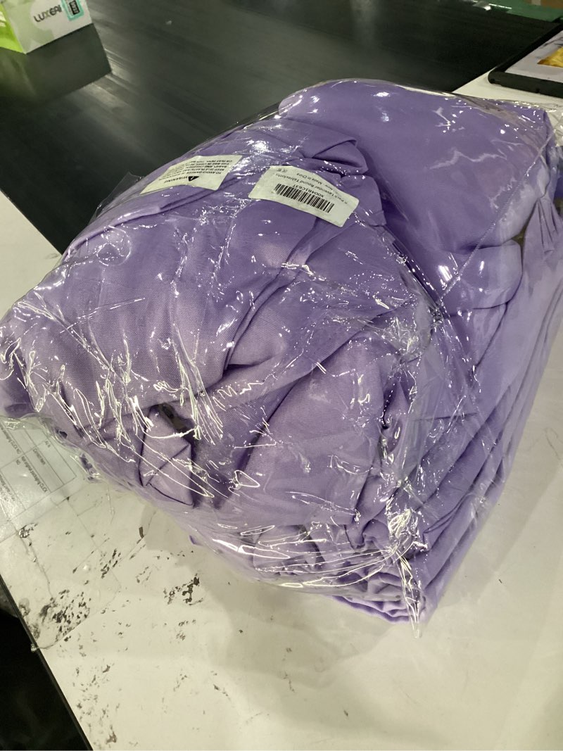 Condition photo showing Good Condition for brillmax 6 pack lavender round tablecloths 120 inch for 60" tables | 150 gsm polyester fabric, floor length drop, water, stain & wrinkle resistant cloth cover for wedding reception banquet party lavender 120 in, 6 pack