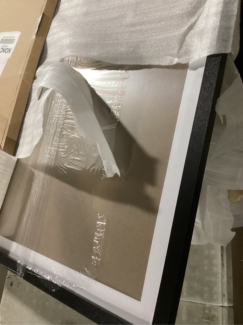 Condition photo showing Good Condition for mxtallup 23x23 picture frames solid wood,display pictures 21x21 inch with mat or 23x23 inch without mat, poster frames 21x21 in photo frames wood black (t22b2323w2121)