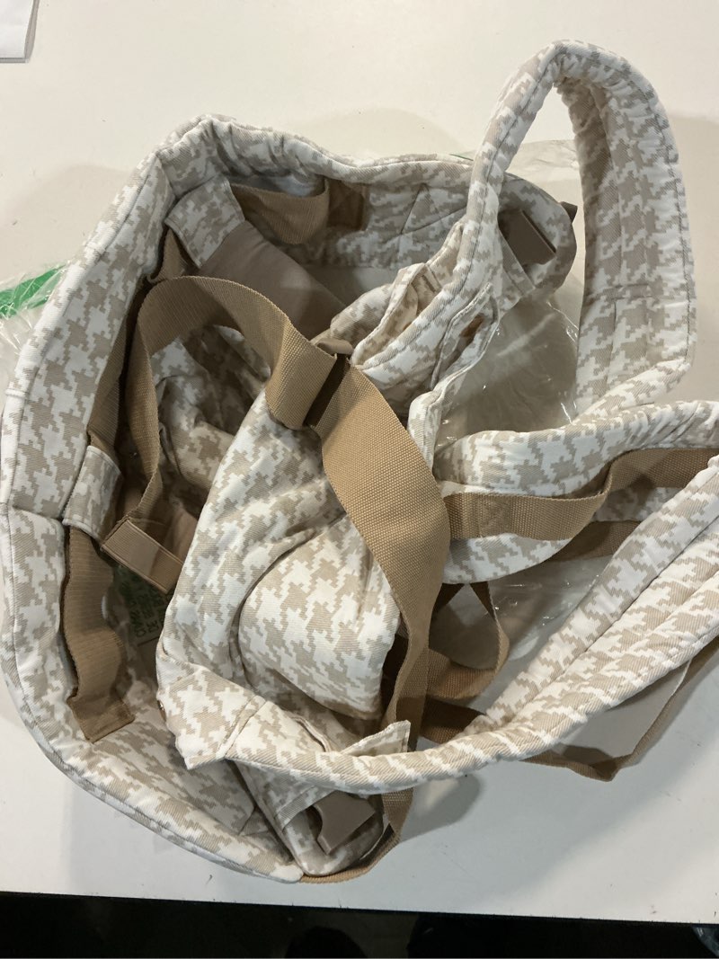 Condition photo showing As Is for baby carrier newborn to toddler- 100% pure cotton double-side skin-friendly baby carrier,3 carry positions newborn carrier, ergonomic,cozy and lightweight infant carrier for 7-40lbs,white houndstooth